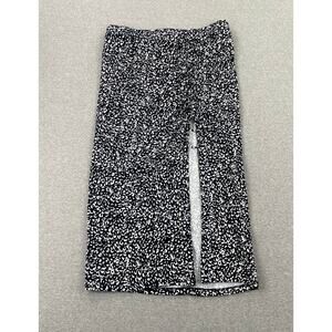 O'Neill Romero Animal Print Midi Skirt Womens L Black White Cheetah 100% Cotton